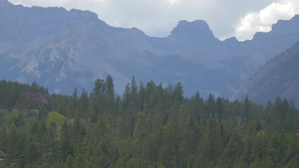 Pan right of mountains and valleys, Canada