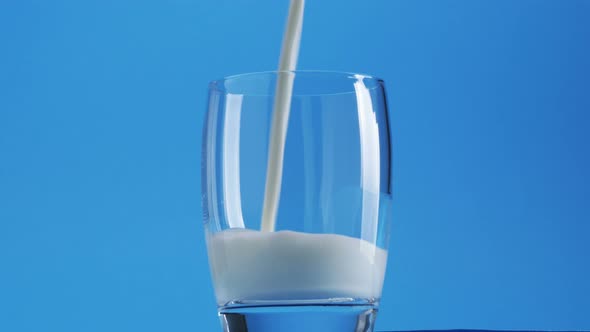 Pouring milk into a glass