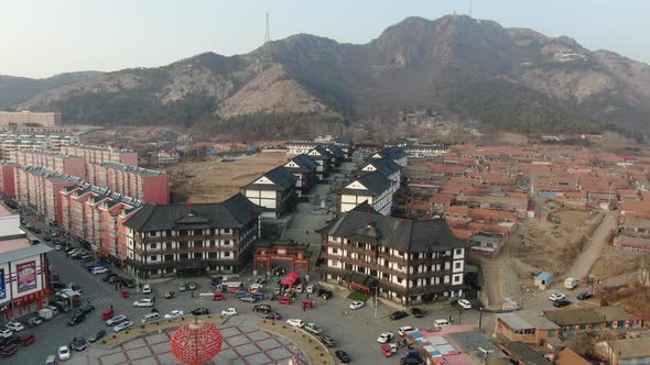 Antique buildings in a small town in northeast China