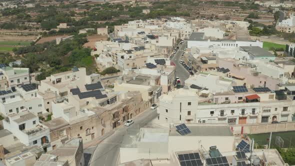 Empty Streets of Small Mediterranean Town on Malta Island and No People During Coronavirus Covid 19