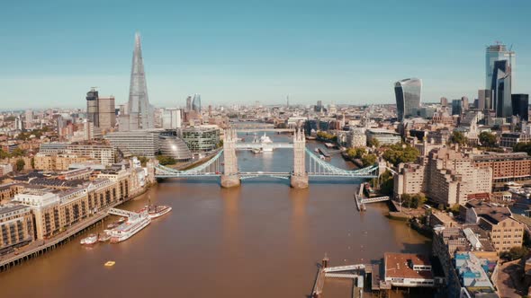 Tower Bridge in London, the UK.