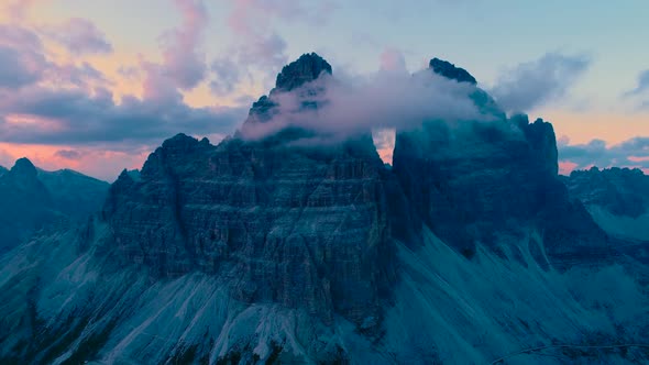 National Nature Park Tre Cime In the Dolomites Alps. Beautiful Nature of Italy