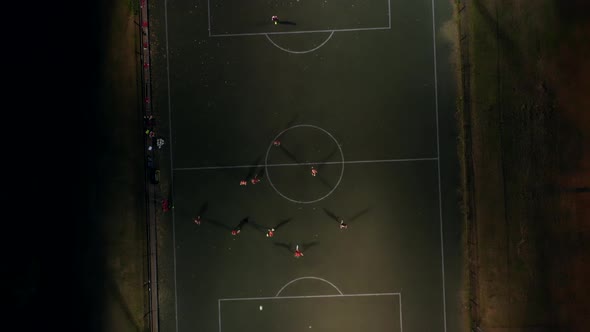 Football Field with Football Players