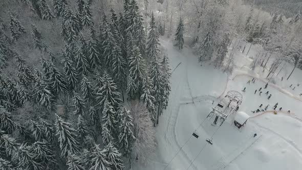 Winter Alpine Ski Resort