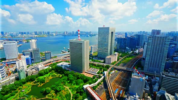 Time lapse architecture building in tokyo city japan alt