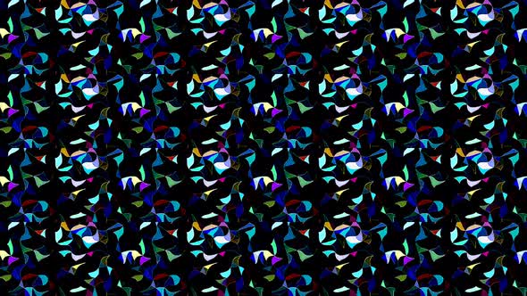 Abstract Background With Dots in full color, on black background