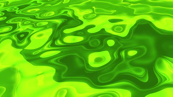 Green color wavy liquid animation background. 3d liquid animation. Vd 796