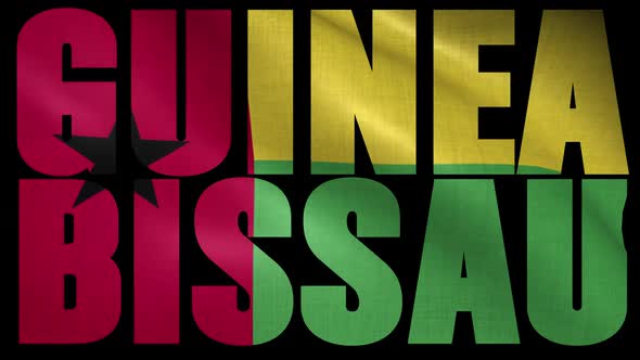 Guinea Bissau Flag Into Country Name
