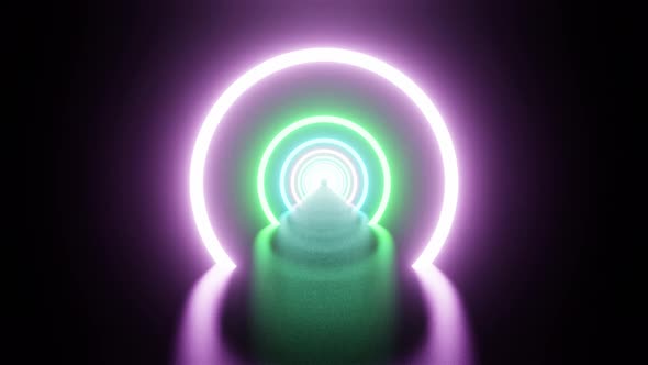 Circle Tunnel Vj Loop For Tv Show Background 4K