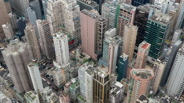 Top view of Hong Kong city