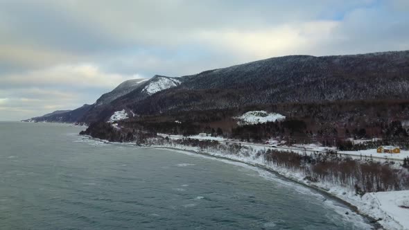 Sainte Anne Des Monts Coastline By Drone