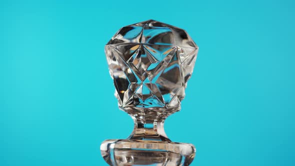 Empty Crystal Decanter Closeup