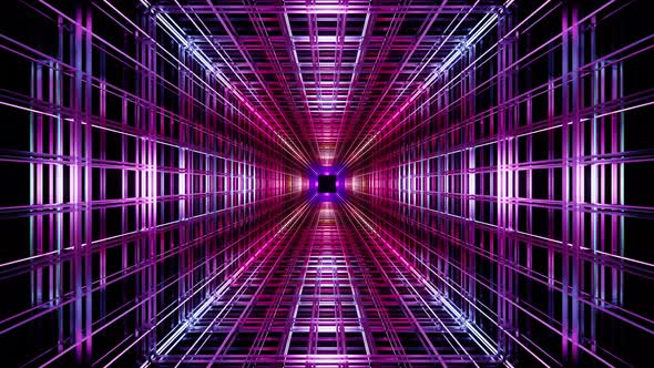 Sci Fi Net Of The Purple Jail In Motion Vj Loop 4K