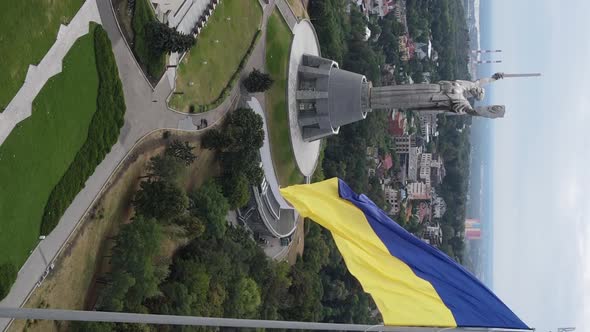 Vertical Video National Flag of Ukraine