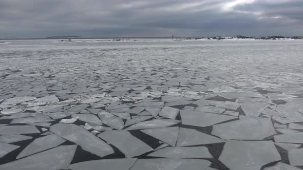 Pieces Of Ice On The Sea Surface