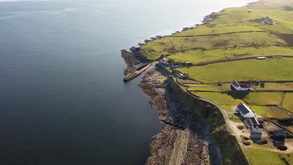 Aerial View of the Ballysaggart Pier and the 15Th Century Franciscan Third Order Remains at St Johns