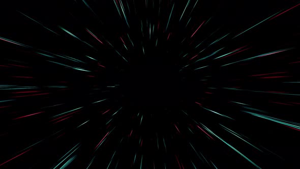 Fast Speed Crimson And Cyan Color Line Particles Loop 4K