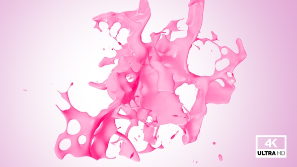 Abstract Fresh Strawberry Milkshake Splash V1