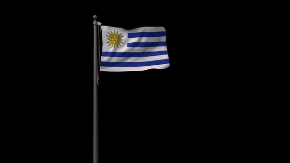 Uruguay Flag With Alpha 2K