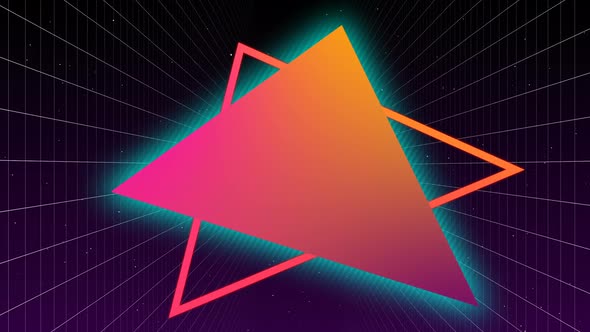 Digitally generated video of triangle 