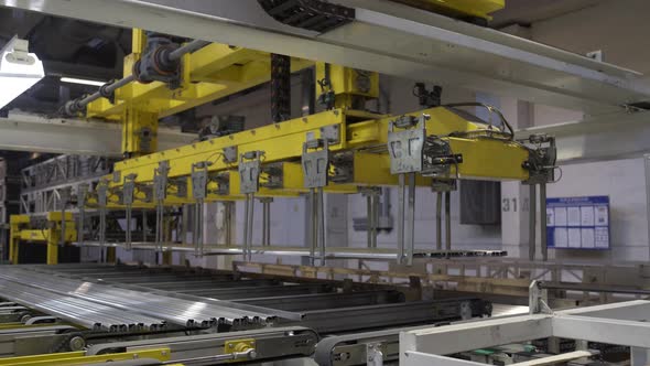 Aluminium Extrusion Production Line Factory Warehouse.
