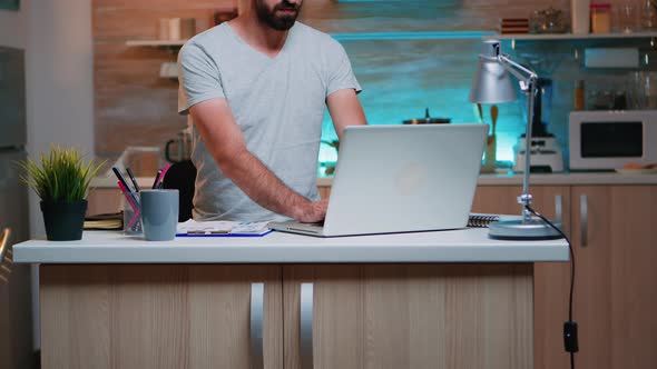 Tired Manager Looking Astonished at Watch