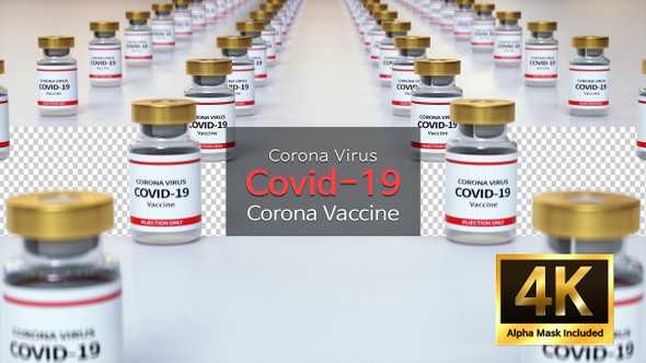 Corona Virus Covid19 Vaccine 4K(Alpha Mask Included)