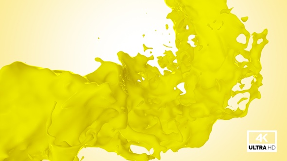 Twisted Yellow Paint Splash V7