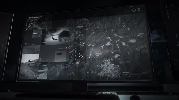 Futuristic army tech locates the airfield with enemy combat helicopters alt