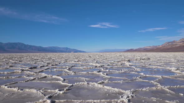 Badwater Basin at Sunny Day. Death Valley National Park. California, USA