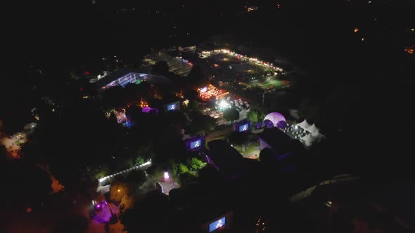 Lviv Ukraine  June 25 2021 Aerial View of Jazz Fest in City Public Park