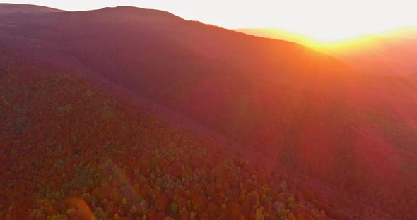 Majestic Sunset in the Mountains Landscape Beauty Autumn Fantastic Morning Dawn