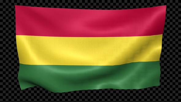 Bolivia Flag Waving Looped