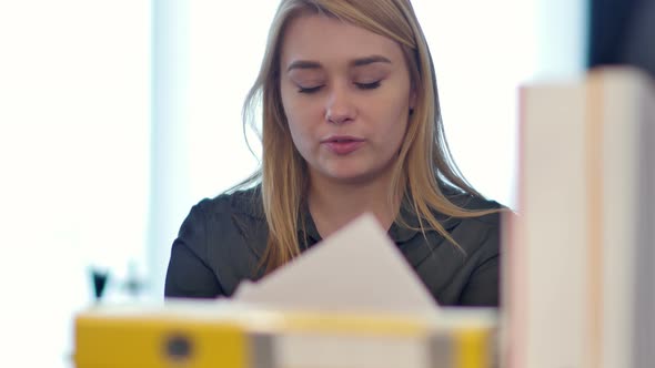 Young Business Women Talking at Office