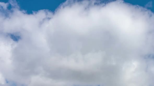 Time Lapse of Moving Clouds in Blue Sky