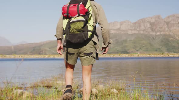 Caucasian man enjoying the landscape