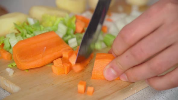 Chopped Vegetables Carrots Healthy and Delicious