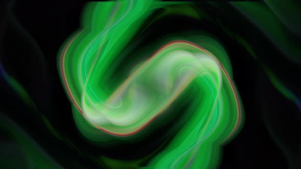 Abstract Green Color Smooth Silky Liquid Motion Animated Background