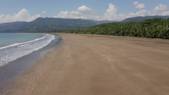 Drone view of the beach at Ballena National Marine Park, Costa Rica