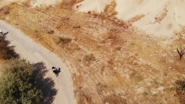 Drone Following the Cycling Tour from the Air alt