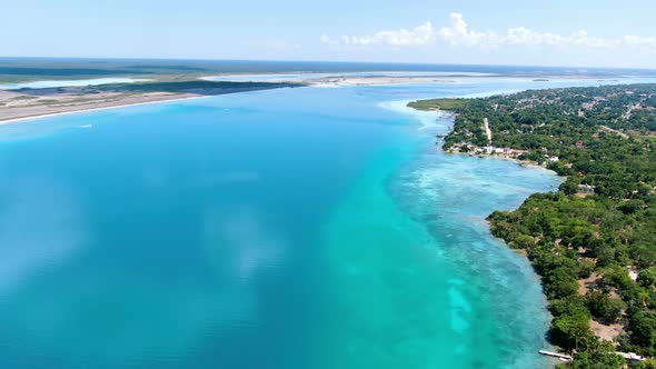 Lake Bacalar Tropical Destination Aerial