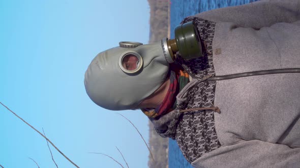 Man in Gas Masks
