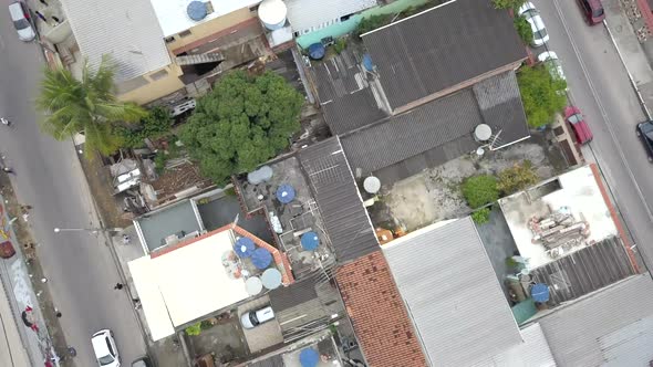 Drone view of a favela (Rio de Janeiro, Brasil)