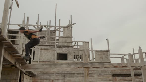 Man Parkour. Guy Back flip. People Backflip Jumping Outdoor. Boy Front Flip. Man Frontflip.