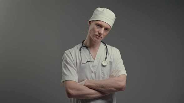 Young Doctor In White Hat