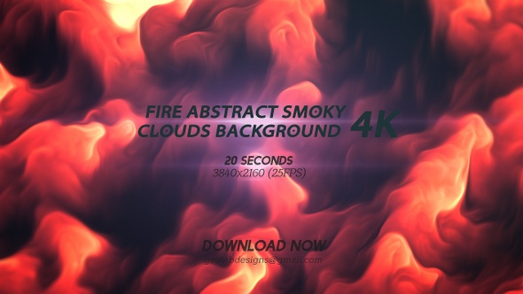 Fire Abstract Smoky Clouds Background 4K alt