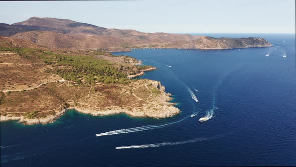 Drone Over Coastline Of Cap De Creus