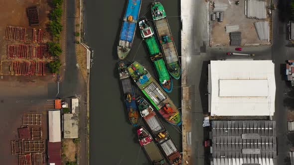 Cargo and Passenger Seaport in Surabaya, Java, Indonesia