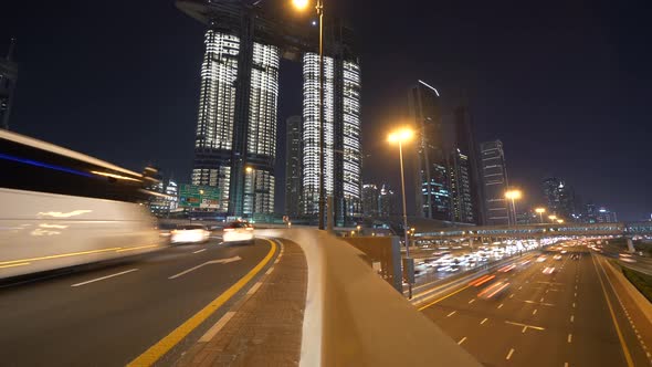 Car Traffic Road in Futuristic Urban Metropolis Cityscape