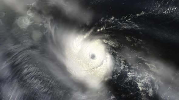 View of a Massive Hurricane from Space.